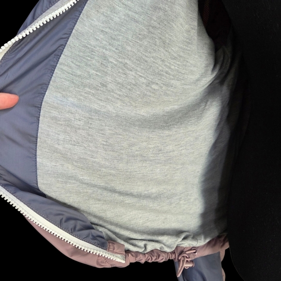 Garage Women's Pink and Gray Bomber Jacket Size L - Picture 2 of 5